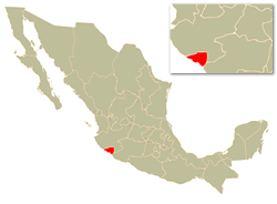 Mapa de Localización del Estado de Colima