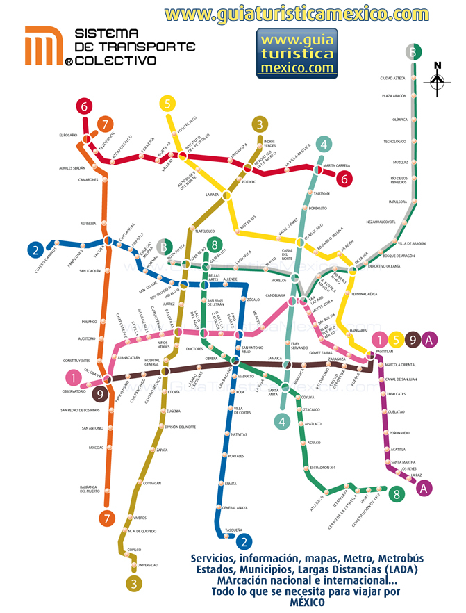 mapa del metro df