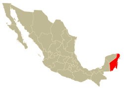 Mapa de Localización del Estado de Quintana