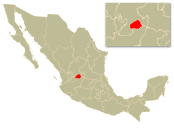 Mapa de Localización del Estado de Aguascalientes