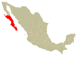 Mapa de Localización del Estado de Baja California Sur