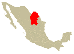 Mapa de Localización del Estado de Coahuila