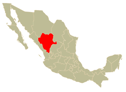 Mapa de Localización del Estado de Durango