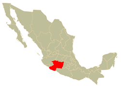 Mapa de Localización del Estado de Michoacán