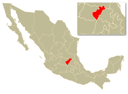 Mapa de Localización del Estado de Querétaro