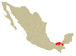 Mapa de Localización del Estado de Tabasco